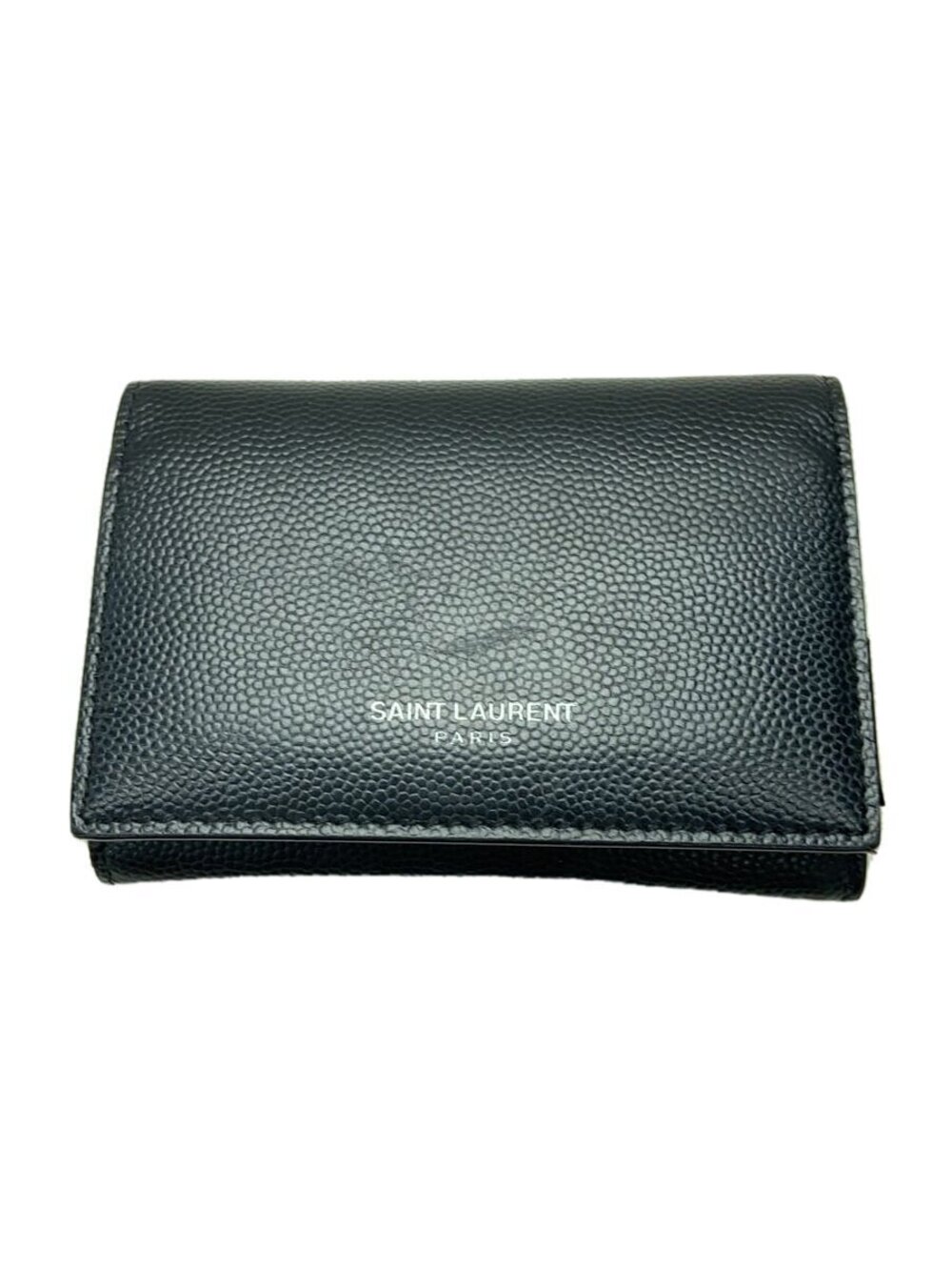 SAINT LAURENT Key Case Wallet Leather Black